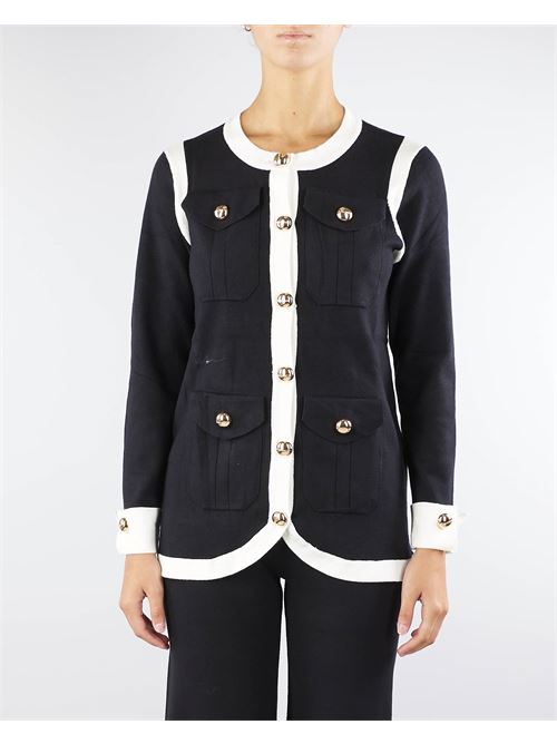 Cardigan with contrasting profiles and gold buttons No Secrets NO SECRETS | Cardigan | NS05580